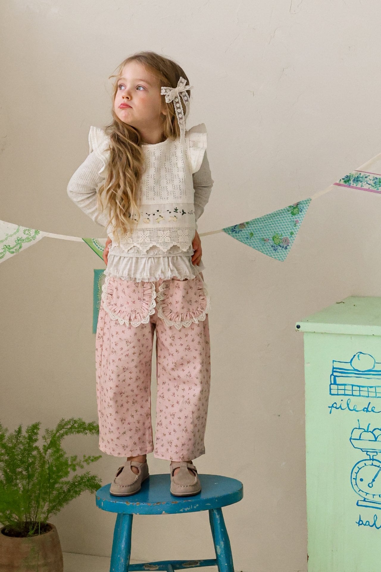 即納◆100サイズ-ピンク Singha Pants-Puella Flo