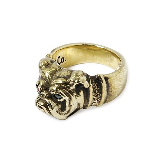 BULL DOG RING BRASS