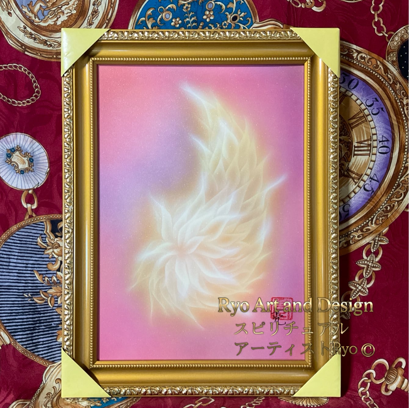 スピリチュアルアート⭐︎つながりの波動 キャンバス大型絵画 ネットと