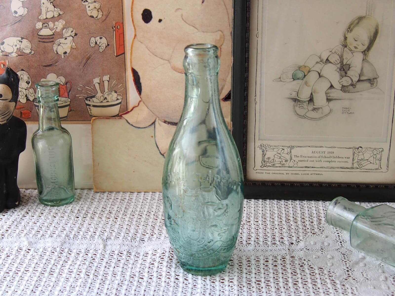 【コバルトガラス ボンボニエール】 イギリス ヴィンテージ イギリス製】ヴィンテージ ボンボニエール コバルトブルー