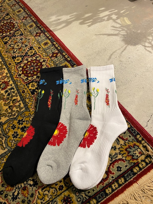 FAKUI  flower jacquard socks