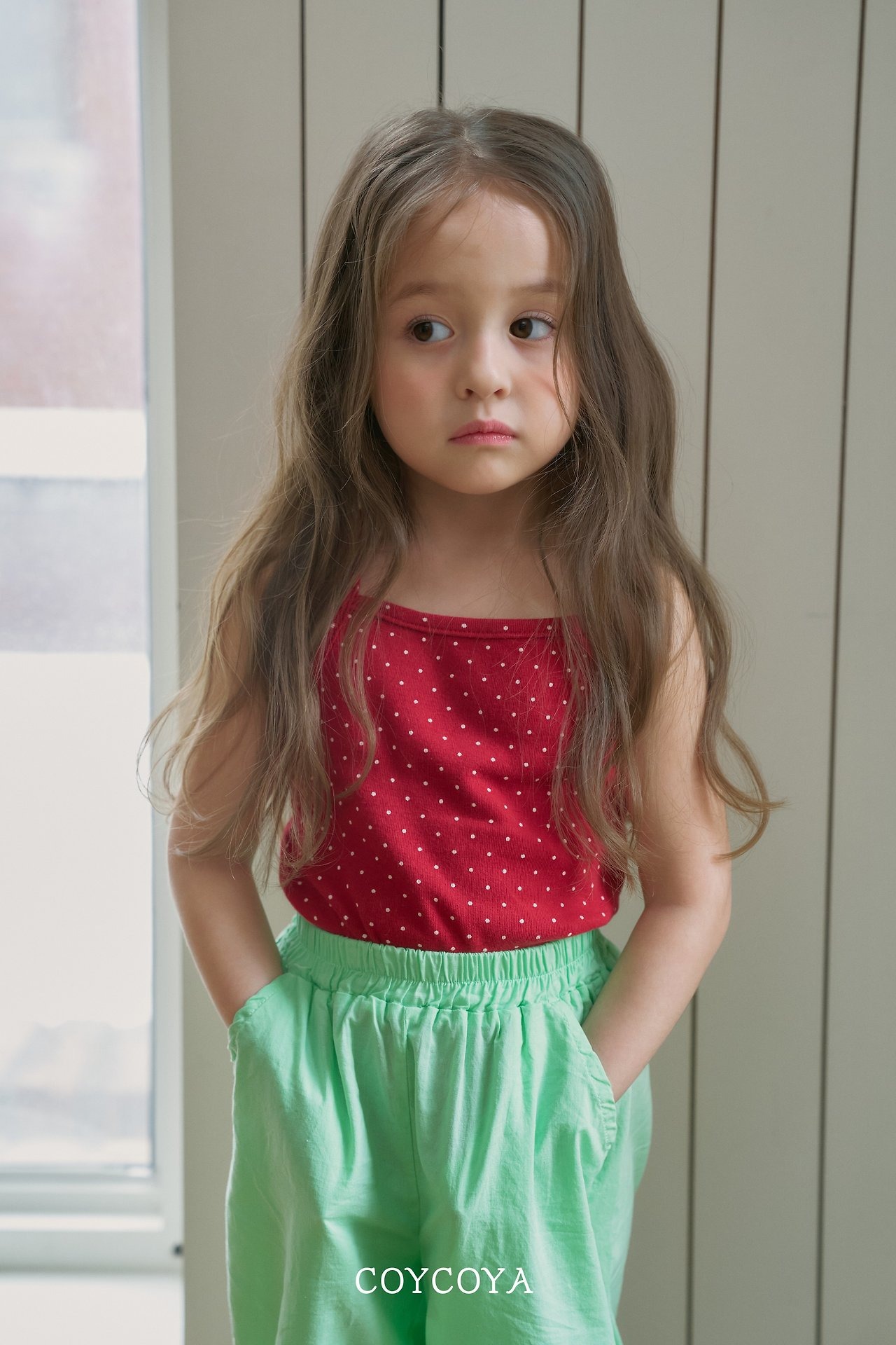 [COYCOYA] Dotted Strap Sleeveless / [코이코야] 도트끈나시