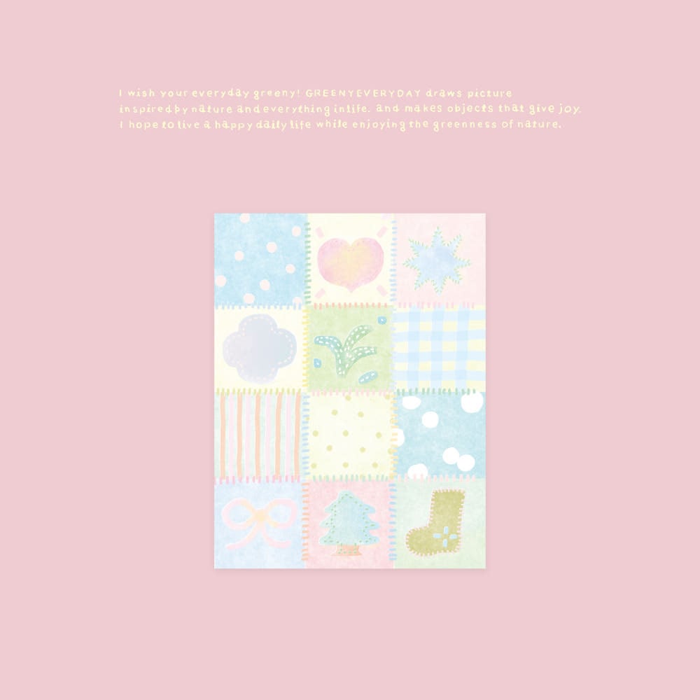 greenyeveryday】メモ帳 memopad patchwork | 韓国文具・雑貨