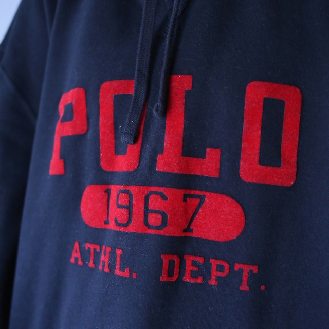 "Polo Ralph Lauren" XXXXL super over silhouette one point logo sweat parka