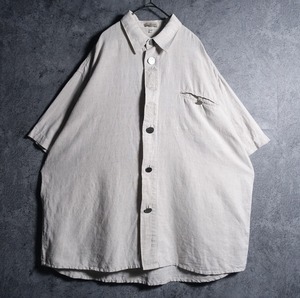 EURO Ivory Flower Motif & Metal Button Tyrolean Shirt