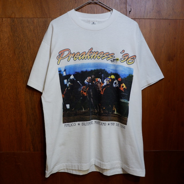 90s FRUIT OF THE LOOM “Preakness’96” 競馬プリントTシャツ