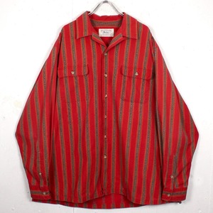 【Caka act2】"Polo Ralph Lauren" 80's Vintage Loose L/S Open Collar Shirt