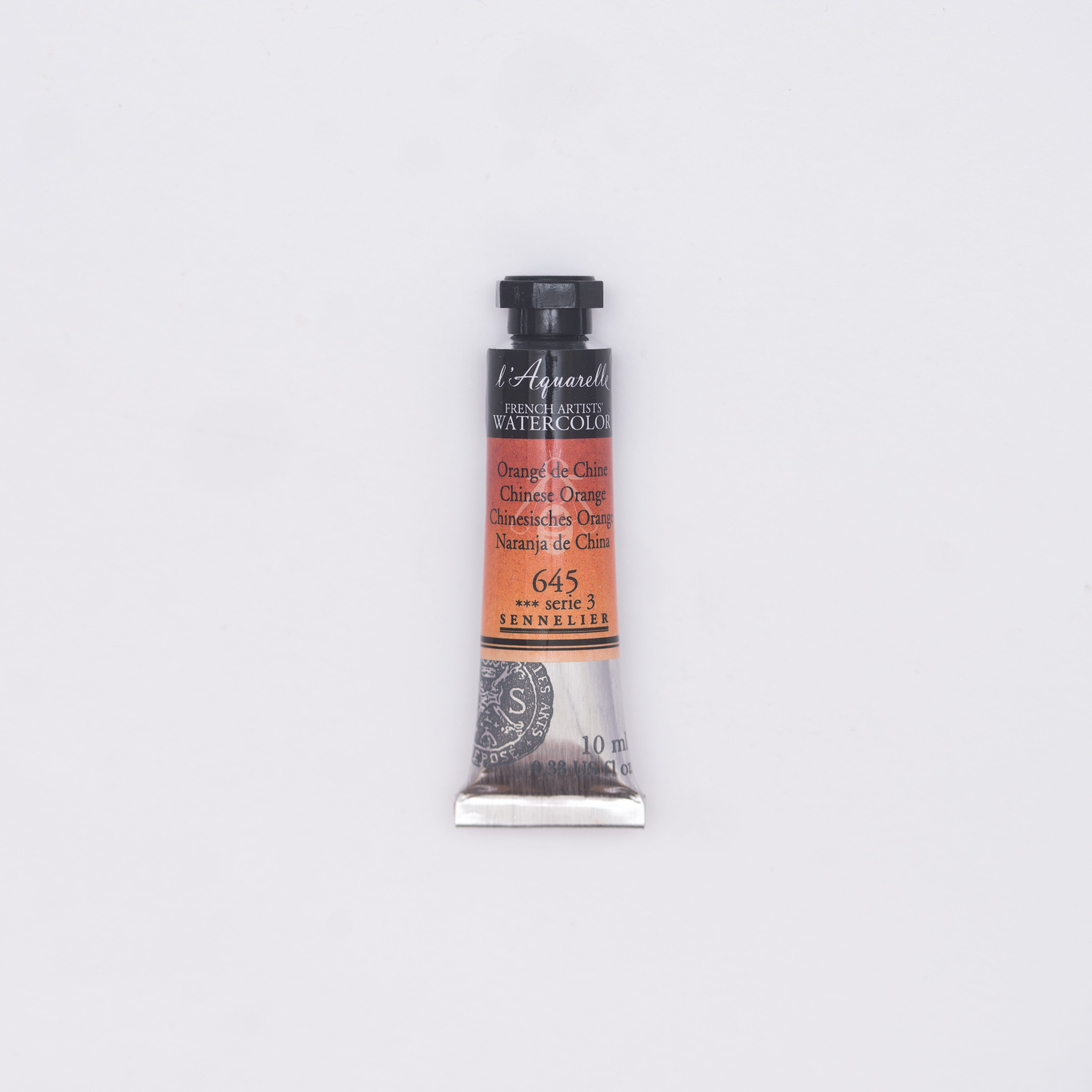 セヌリエWC 645 チャイニーズオレンジ 透明水彩絵具 チューブ10ml S3