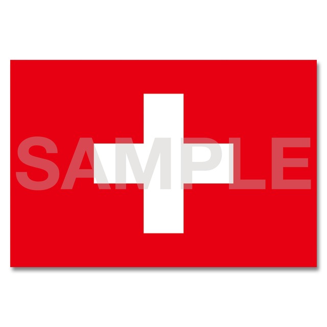 世界の国旗ポストカード ＜ヨーロッパ＞ スイス連邦 Flags of the world POST CARD ＜Europe＞ Swiss Confederation