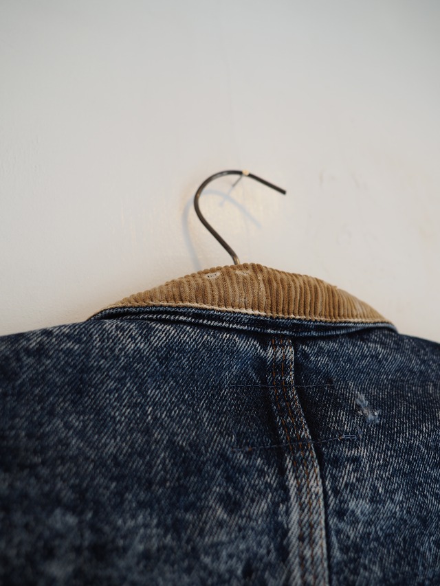 Made in USA 1980's~ buckle back Acid denim jacket／S size