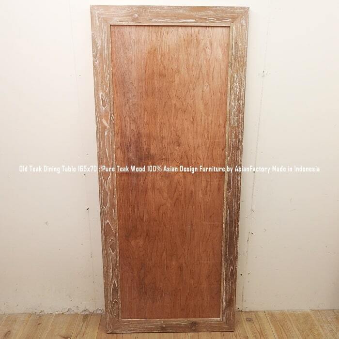 オールドチーク無垢材 姿見鏡 165cm×70cm ホワイトウォッシュ 全身