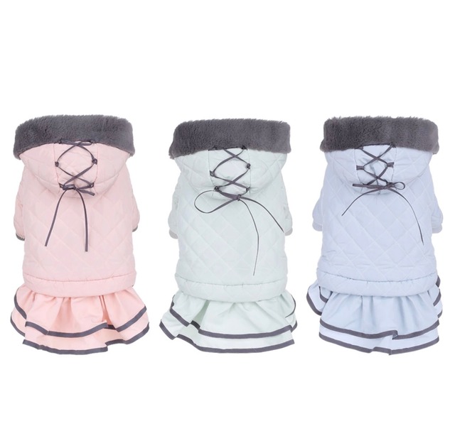 【即納】編み上げフリルコート