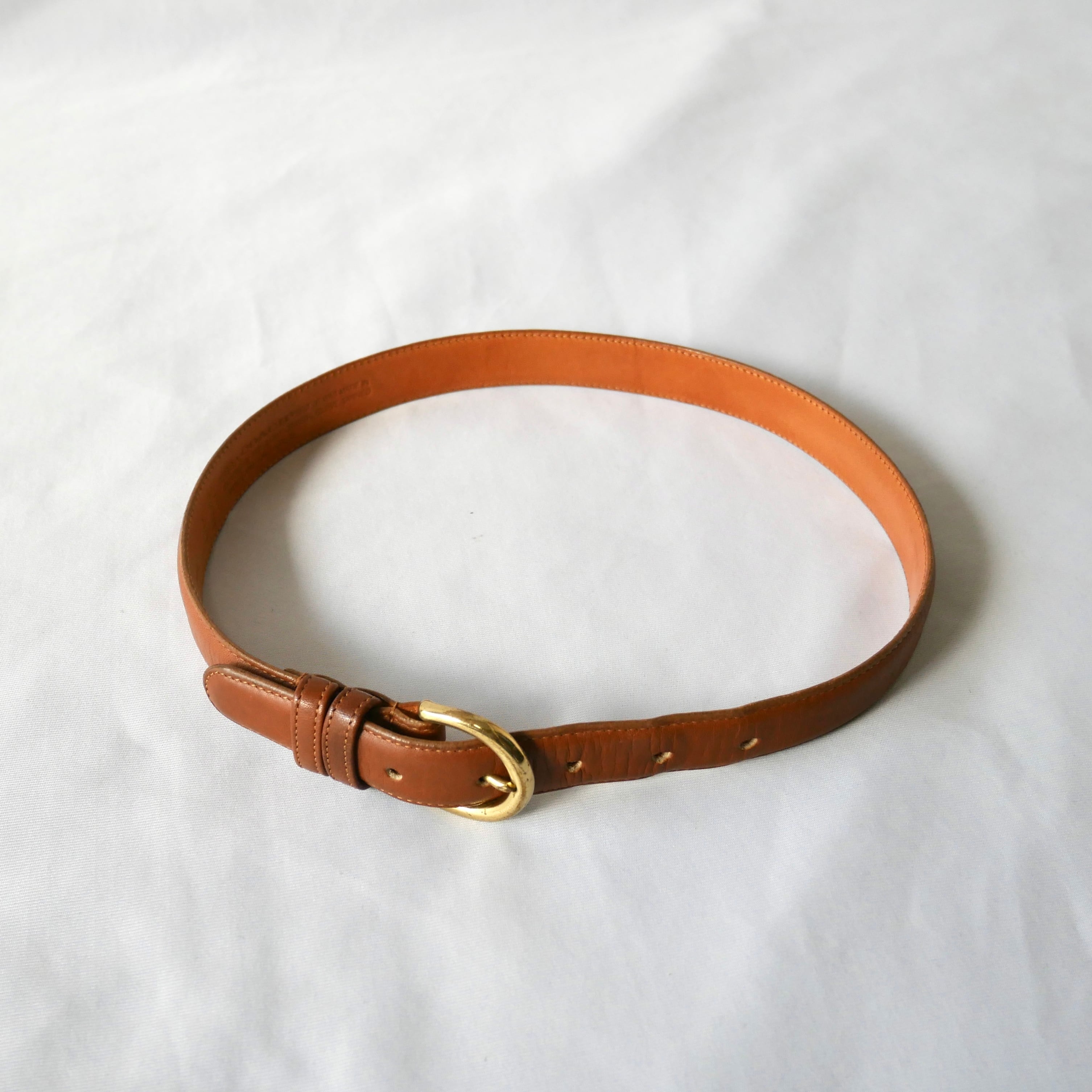 OLD COACH madein USA brown leather belt オールドコーチ USA製