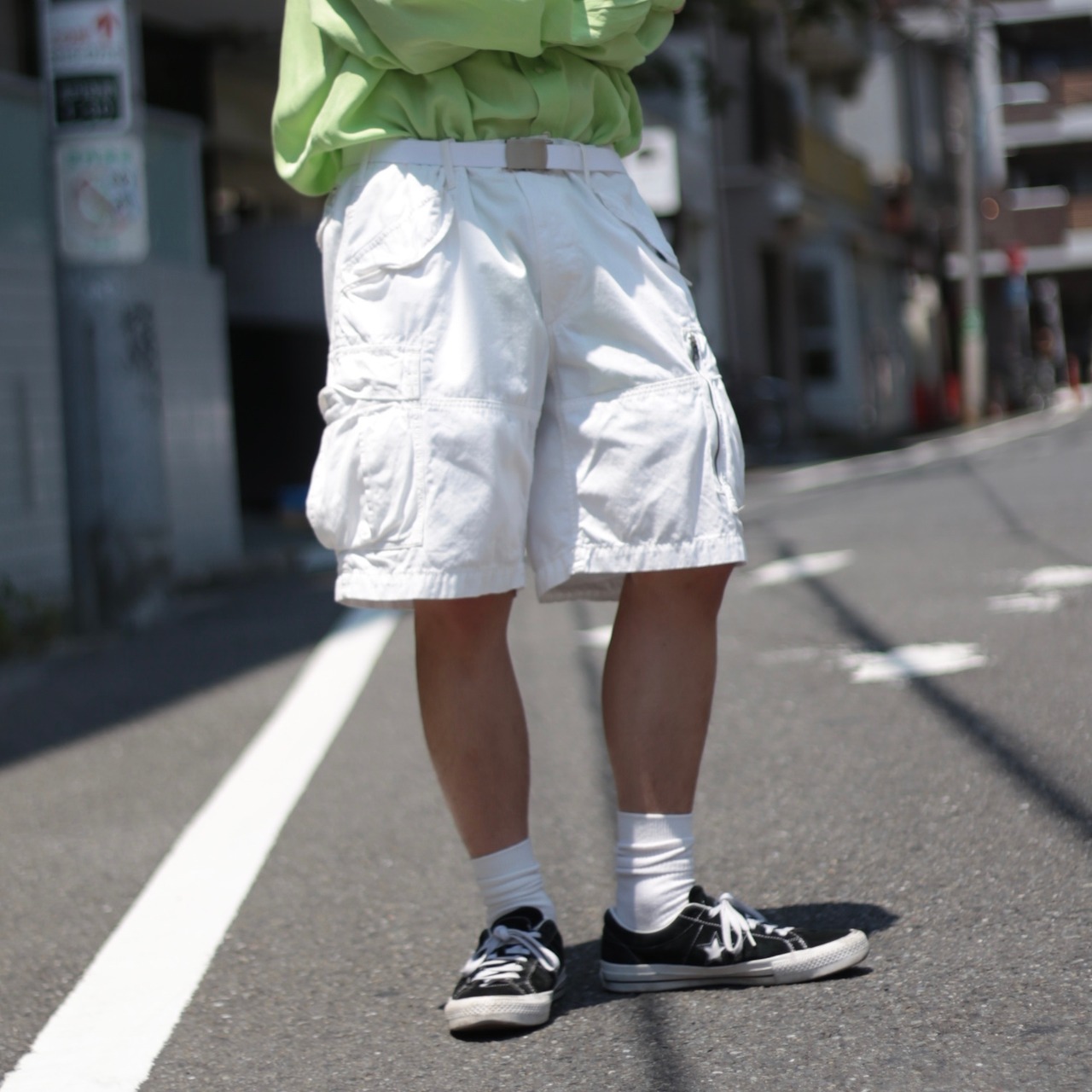 POLO RALPH LAUREN ホワイトカーゴショーツ【FF-3694】 | cv