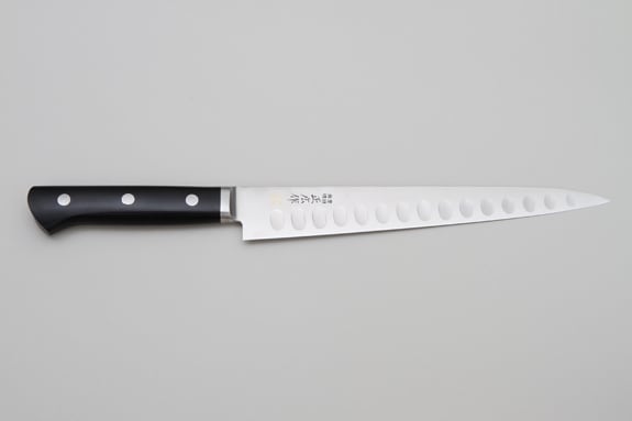 KC-579 兼常作 高級ステンレス鋼 麺切庖丁 赤合板柄 包丁 300mm KC-579 兼常作 高級ステンレス鋼 麺切庖丁 赤合板柄 包丁 300mm