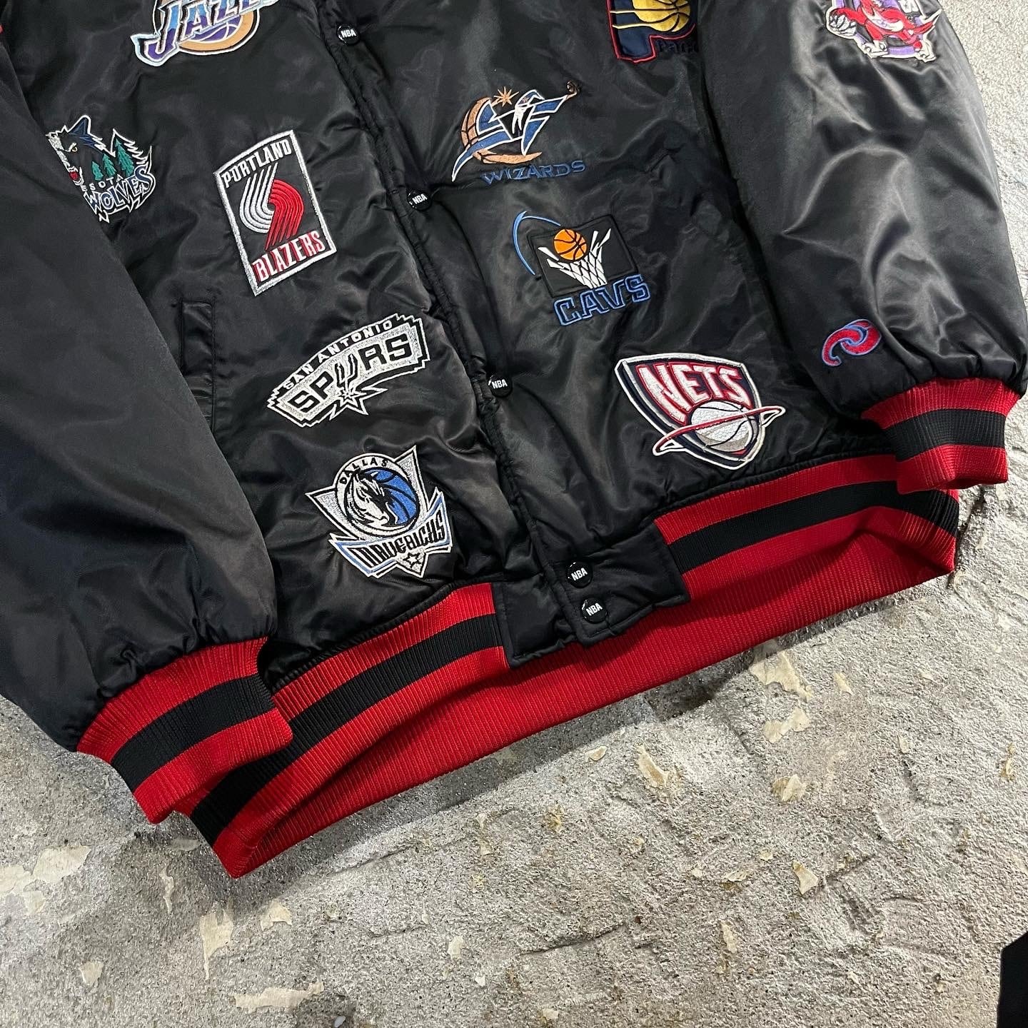 90s UNIQUE×NBA mulch Wappen nylon stadium jacket 【仙台店】 | What 