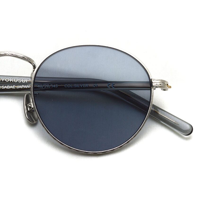NOCHINO OPTICAL / KYOKUSUI / #1 PLATINUM SILVER frame - CLEAR to