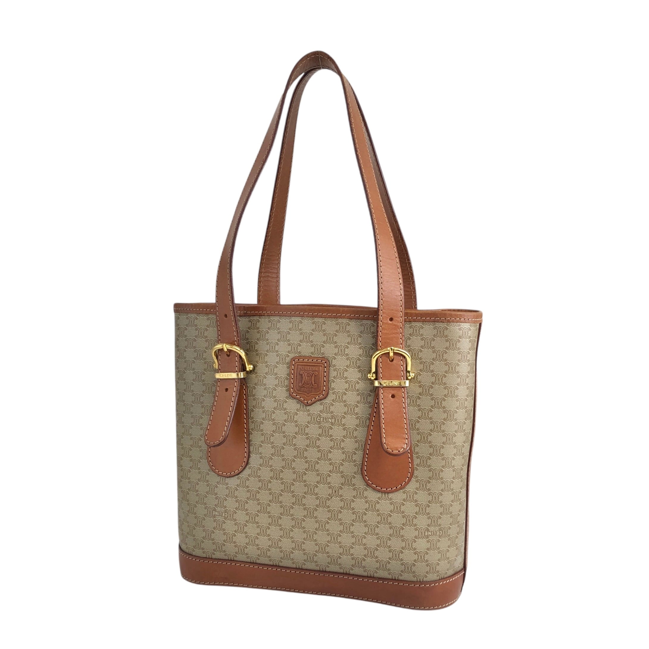CELINE セリーヌ マカダム トートバッグ ベージュ ブラゾン型 CELINE セリーヌ マカダム トートバッグ ベージュ ブラゾン型