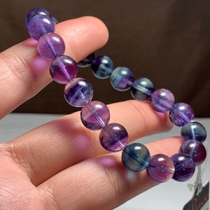 25.透明度高☆美グラデーションフローライト・ブレスレット