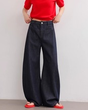 Back embroidered buggy denim Pants L0095
