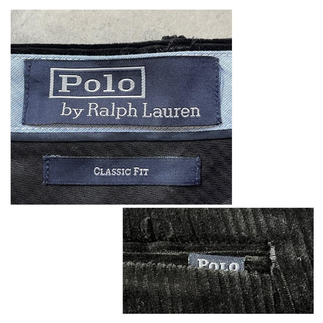 ポロバイ ラルフローレン W36 コーデュロイ ポロチノ 古着 黒 17060