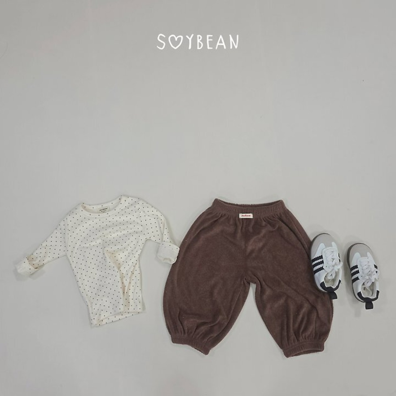 【取寄】SOYBEAN ドットココ上下セット|秋服|韓国子供服| 26/AT