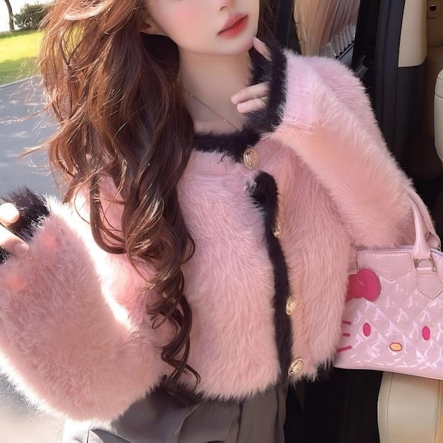 ふわふわ感♡ワンホン風シャギークロップドニット〈2025 AW〉