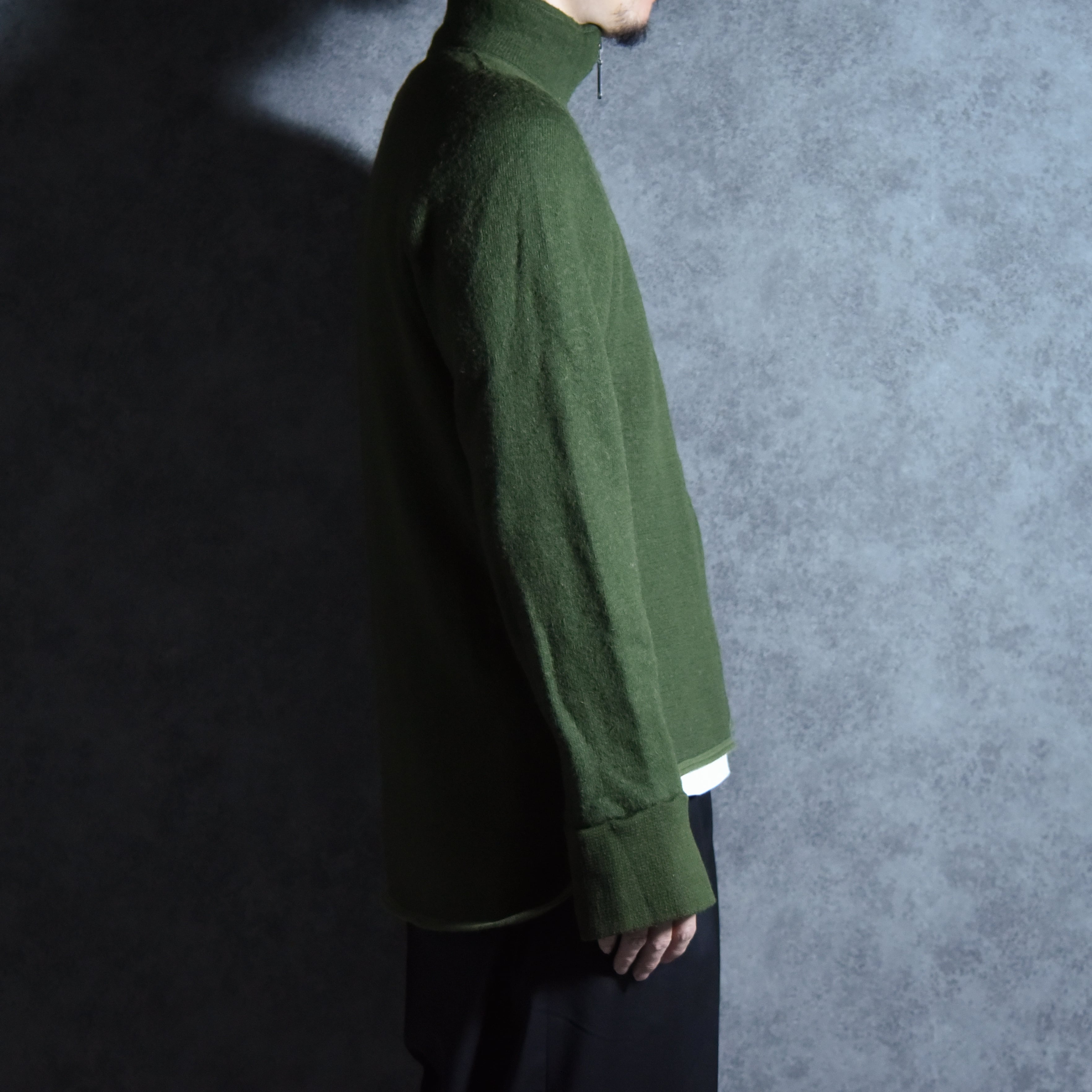 90s Swedish Army Wool Sweat Zip Cardigan スウェーデン軍 ウール裏毛