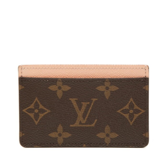 ルイ ヴィトン モノグラム ポルト カルト サーンプル カードケース M61441 ブラウン ピンク PVC レザー レディース LOUIS VUITTON 【中古】