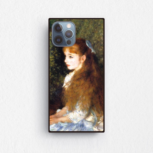 【ピエール＝オーギュスト・ルノワール 】～イレーヌ・カーン・ダンヴェルス嬢（1880年）～ 絵画スマホケースiPhone用 全機種対応 強化ガラス製
