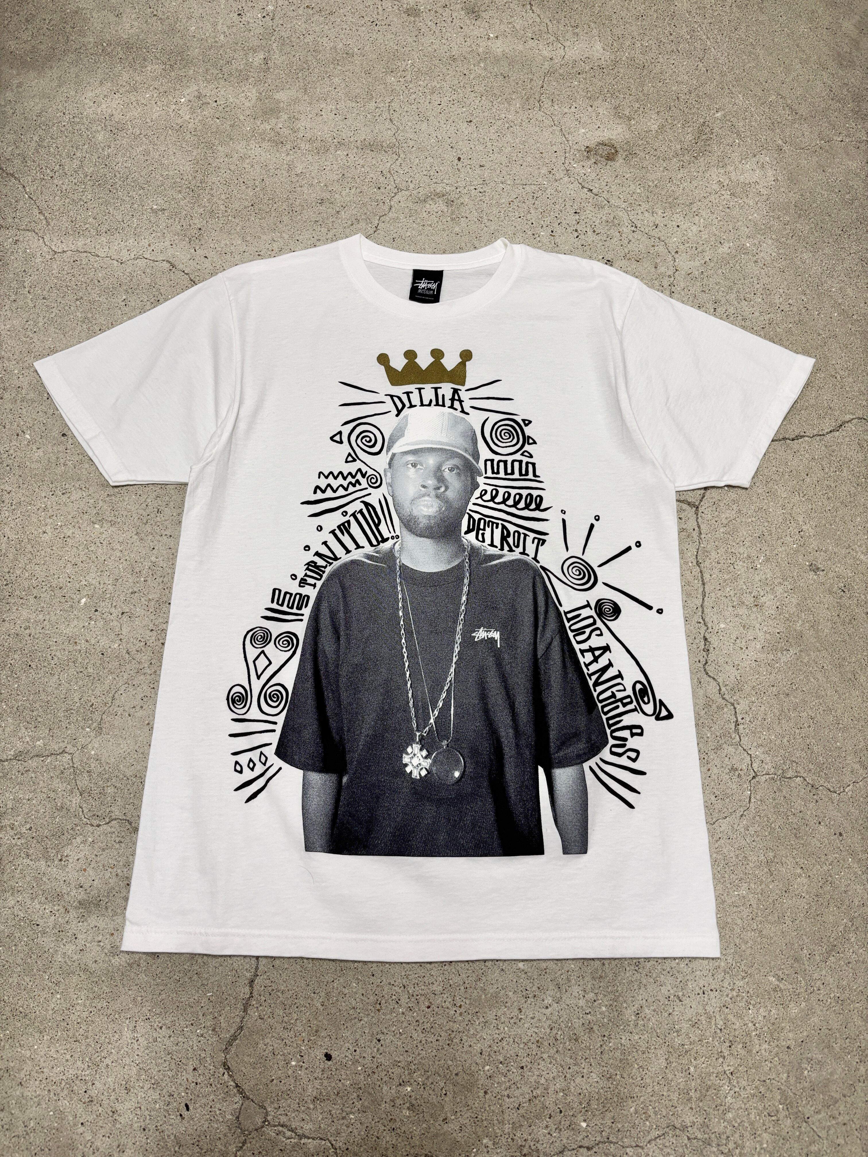 10s STUSSY × J DILLA/Turn it Up Tee/2014年/M/フォトプリントTシャツ