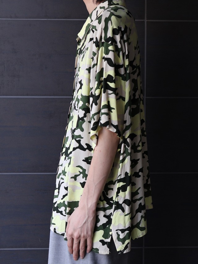 camouflage over shirt