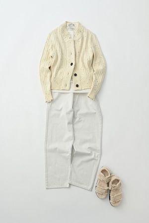 Lepivot　デニムルーズパンツ　ホワイト、ブラック