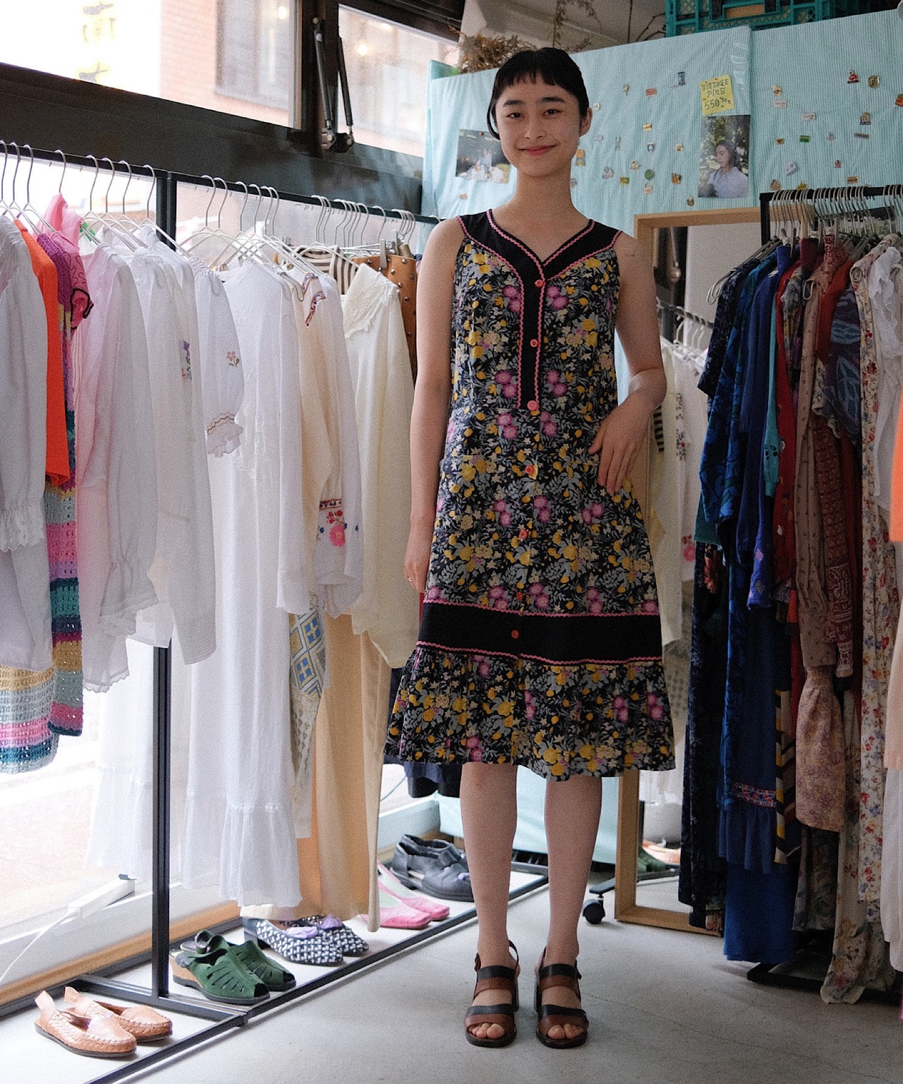 European flower dress