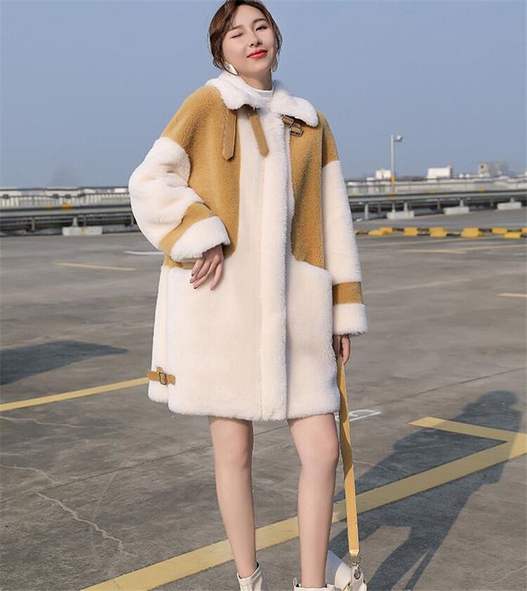 早く買いに来てください 秋冬 新 フェイクファー ムートンコート 縫付 ジッパー カシミヤ