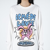 【acme de la vie】PINK RABBIT LS T-SHIRT