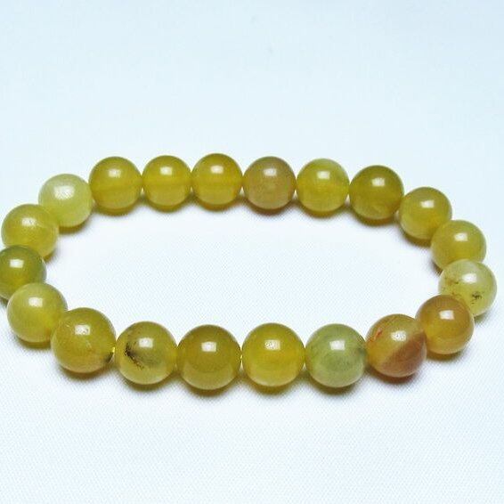オパール ブレスレット 10mm イエローオパール コモンオパール 一点物 メール便可 [M便 1/10] 111-48686