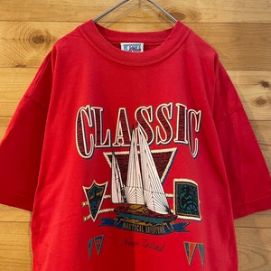 【KIWI】ニュージーランド製 ヨット classic プリント Tシャツ US古着