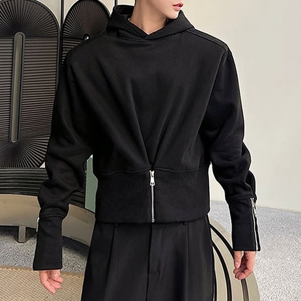 ウエストスリム アンダージップパーカー 2カラー LB0457