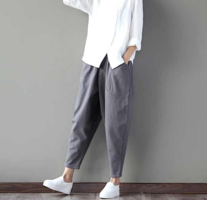 裏起毛あったかパンツ ウエストゴム ゆったり サルエルパンツ ボトムス レディース サルエルパンツ 裏起毛 防寒 暖かい 秋冬 パンツ ズボン カジュアル シンプル 韓国ファッション 10代 代 30代 40代 50代 送料無料 韓国レディース キッズファッション