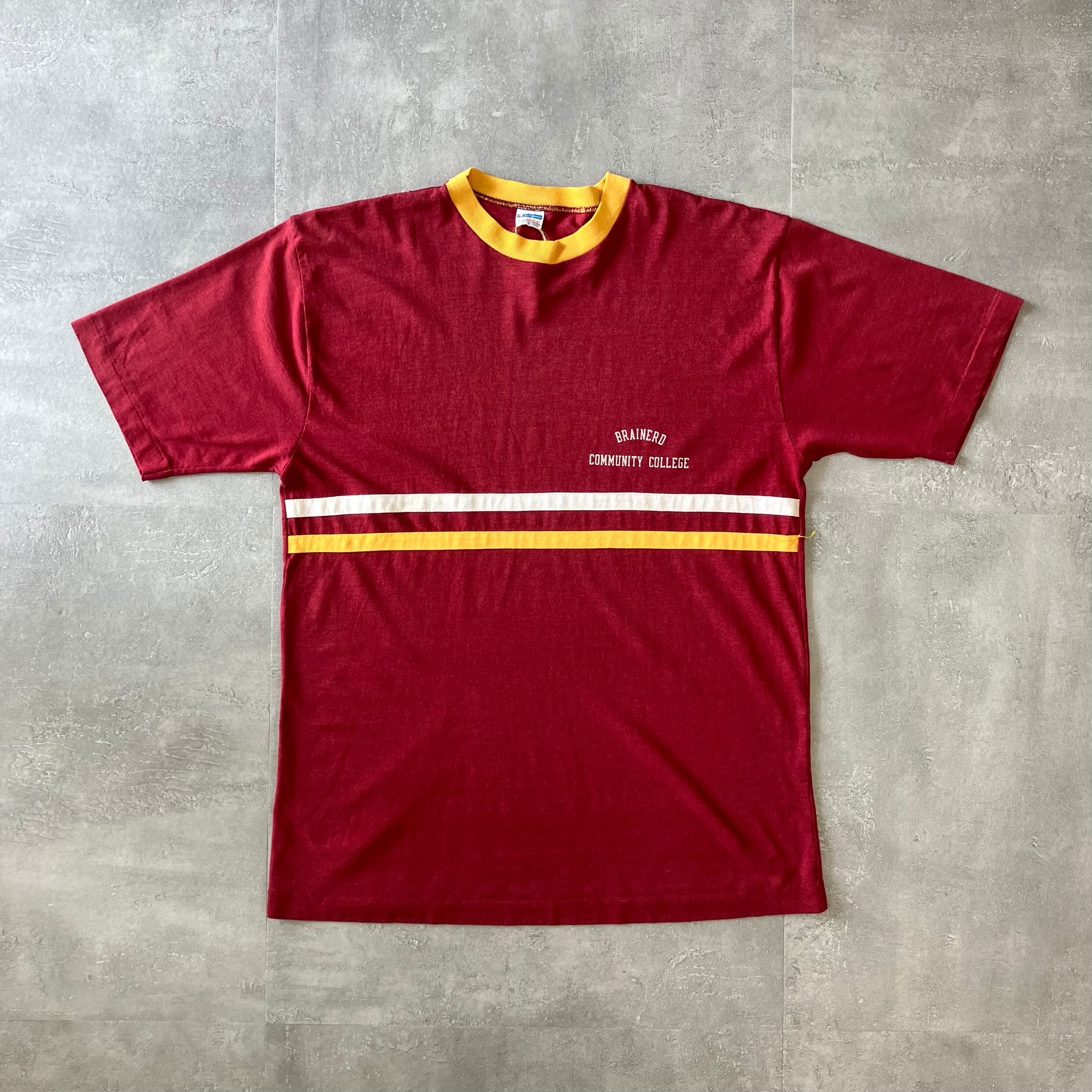 champion 70s vintage バータグ リンガーTee プリント XL No.2317