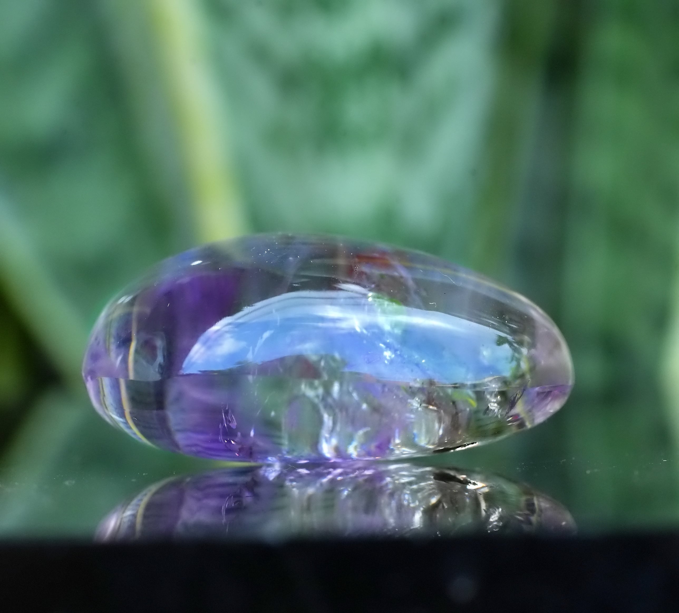 アメシスト水入り 大粒 たっぷり 古代の水晶 s1614 | Funky garuda