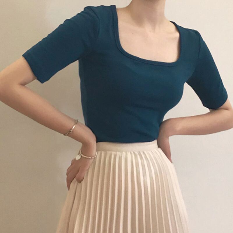 Tシャツ サマートップス 夏物 スクウェア 試着室57769626259