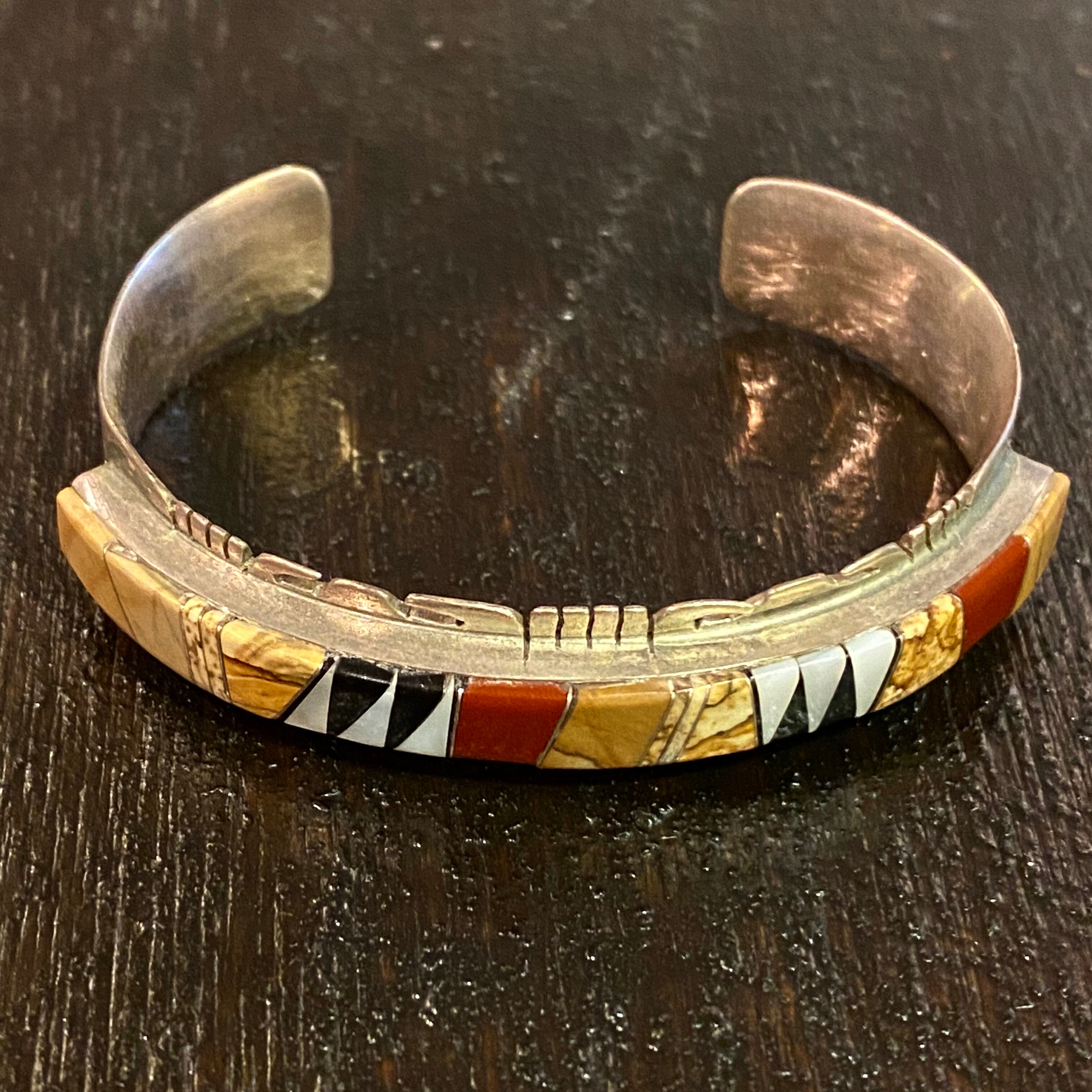 ホピ reginald dewakuku リング 17号　シルバー　ナバホ　ズニ reginald dewakuku hopi overlay ring | NOIR ONLINE