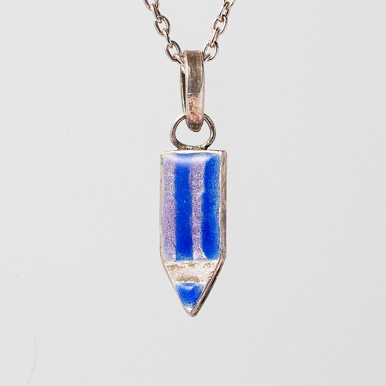PENCIL purple & blue - necklace -