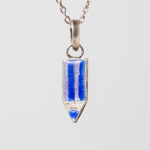 PENCIL purple & blue - necklace -