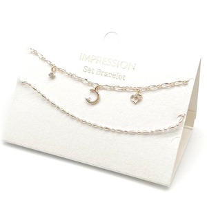 セットブレスレット：チャームクレセント　IMPRESSION