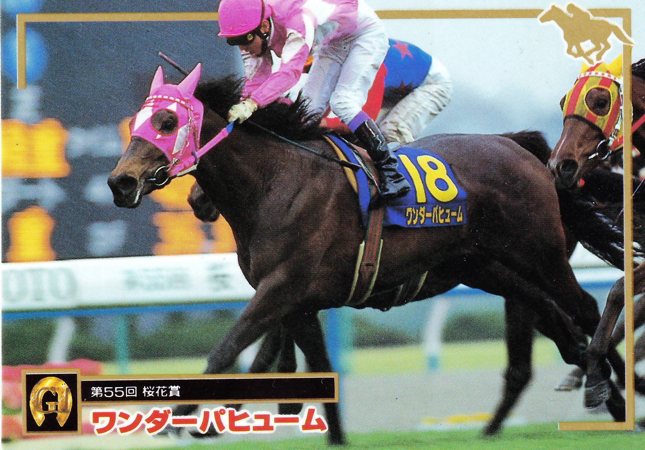 競馬カード（第55回桜花賞ワンダーパヒューム〜種牡馬トニービン）117枚＋α ワンダーパヒューム：第55回 桜花賞「サラブレッドカード 95年版