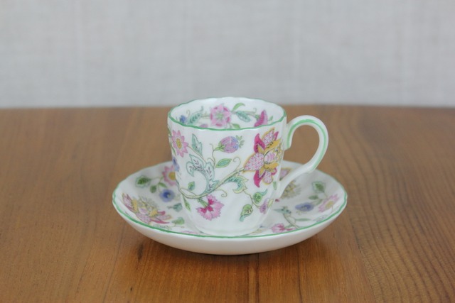 ミントン　ハドンホール　デュオ　デミサイズ　カップ＆ソーサー　MINTON　イギリス　ヴィンテージ　食器