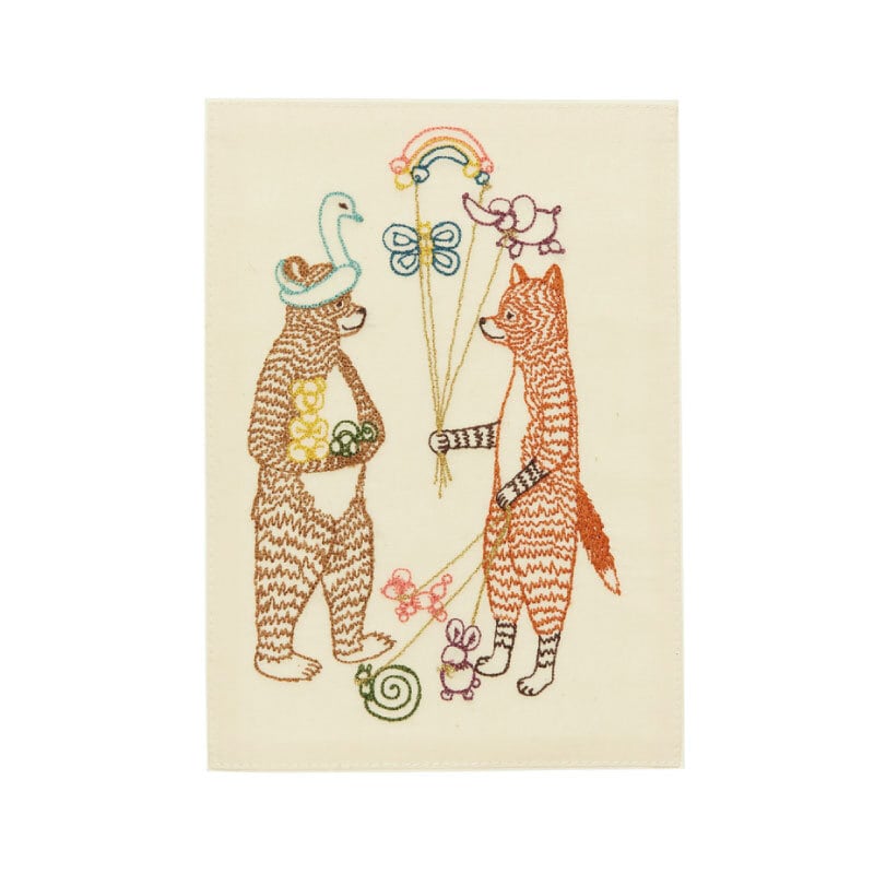CORAL&TUSK Balloon:Animals Card バルーンとクマとキツネ グリーティングカード